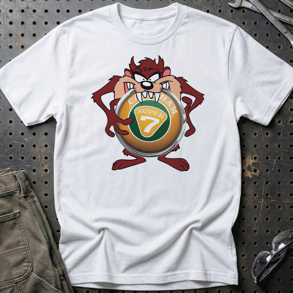 Caterham TAZ Unisex T-Shirt , Bomuld-Beklædning-Caterham-Hvid-S-Garage Culture Shop- garage - man cave - merchandise