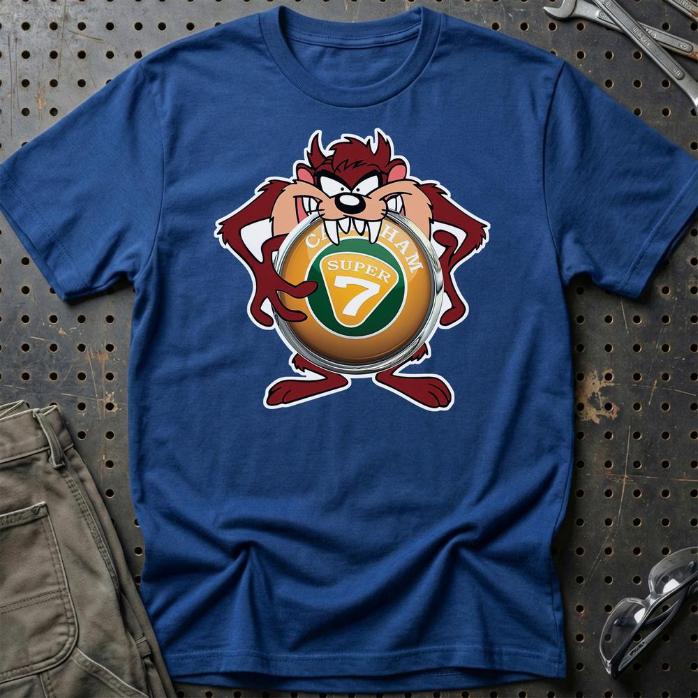 Caterham TAZ Unisex T-Shirt , Bomuld-Beklædning-Caterham-Blå Royal-S-Garage Culture Shop- garage - man cave - merchandise