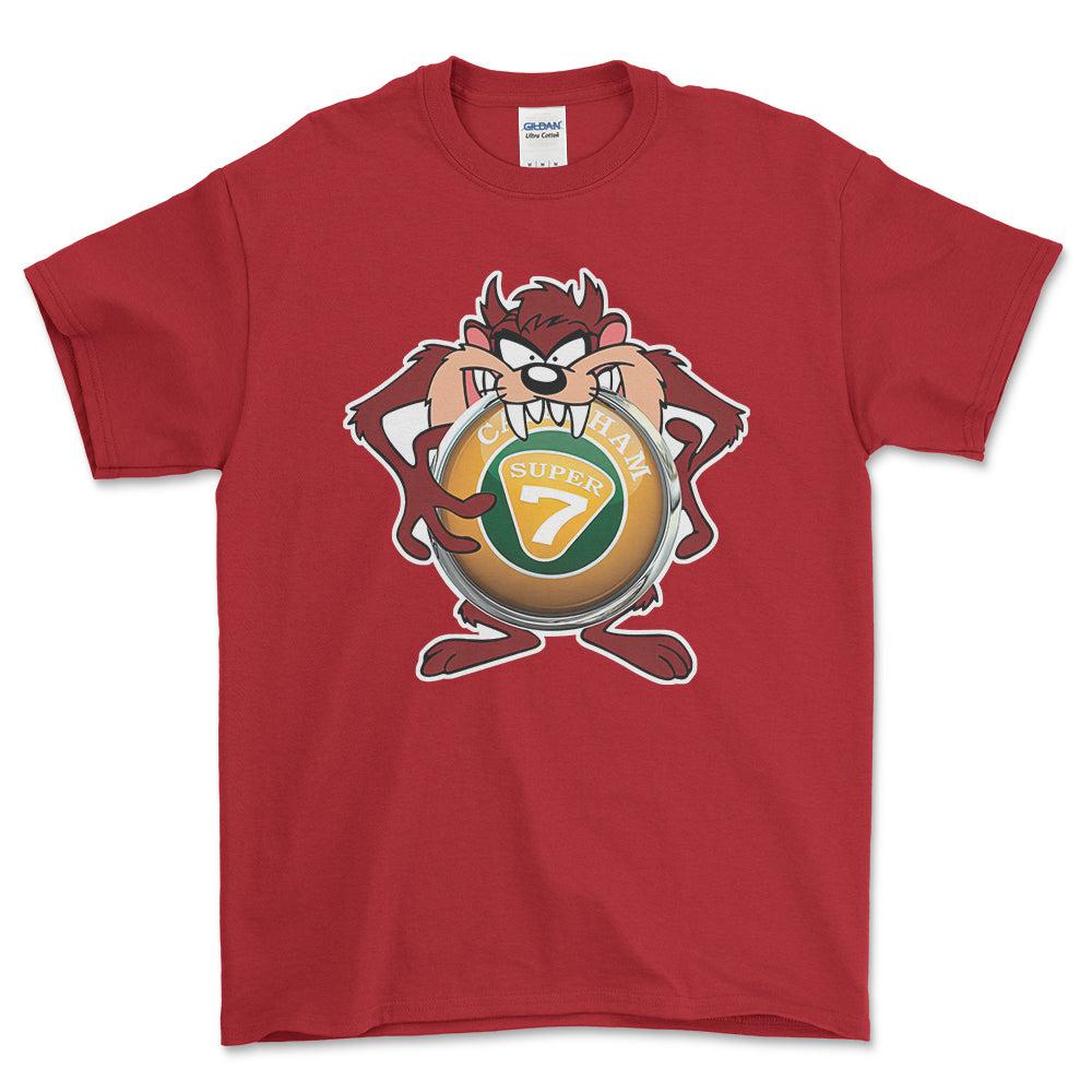 Caterham TAZ Unisex T-Shirt , Bomuld-Beklædning-Caterham-Rød-S-Forside-Garage Culture Shop- garage - man cave - merchandise