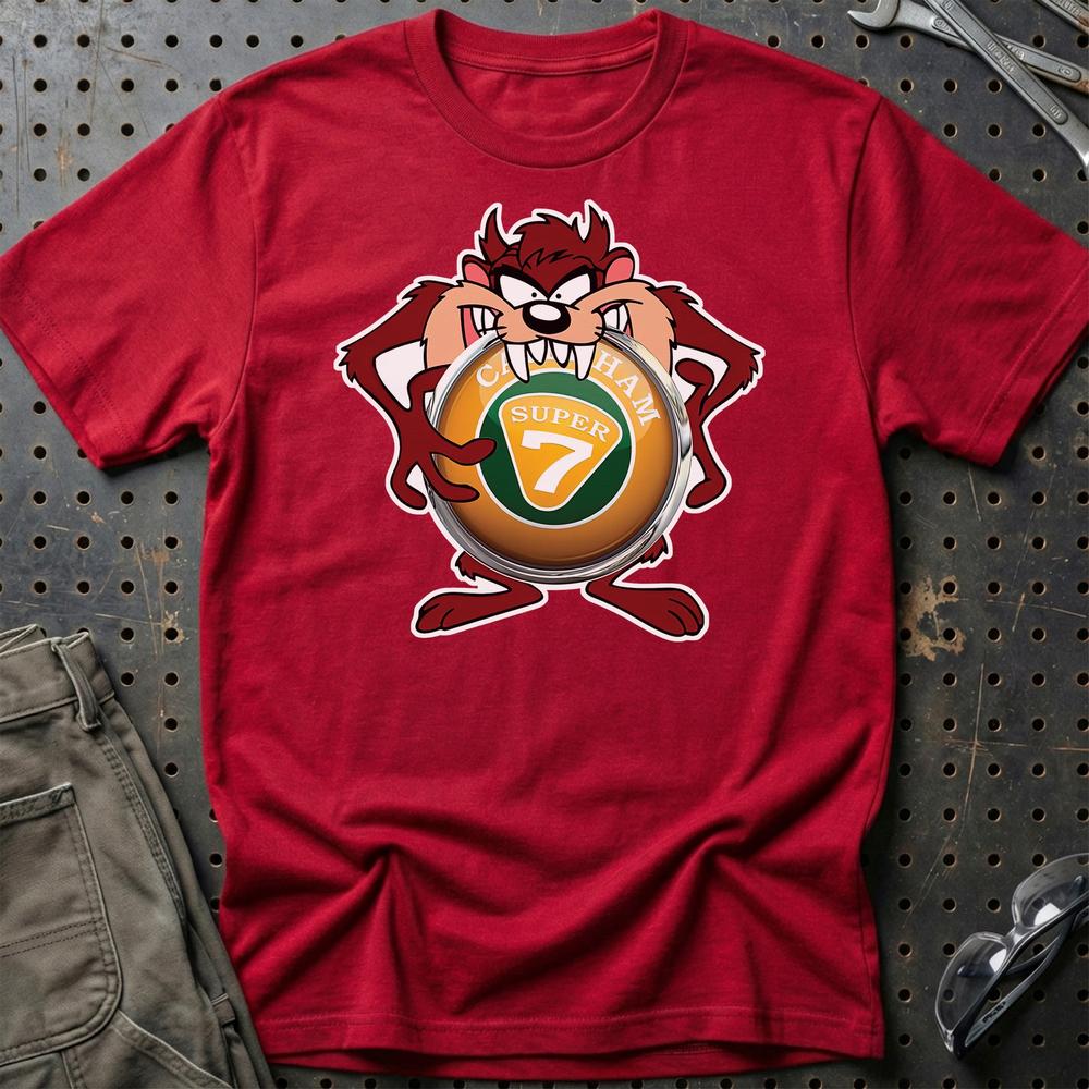 Caterham TAZ Unisex T-Shirt , Bomuld-Beklædning-Caterham-Rød-S-Garage Culture Shop- garage - man cave - merchandise