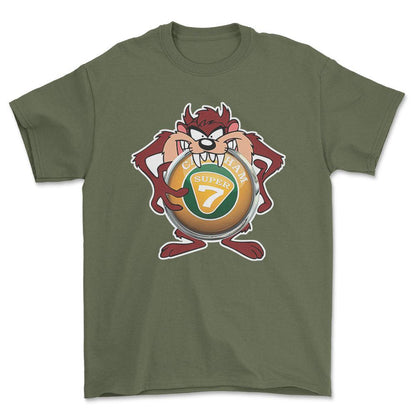 Caterham TAZ Unisex T-Shirt , Bomuld-Beklædning-Caterham-Grøn Militær-S-Forside-Garage Culture Shop- garage - man cave - merchandise