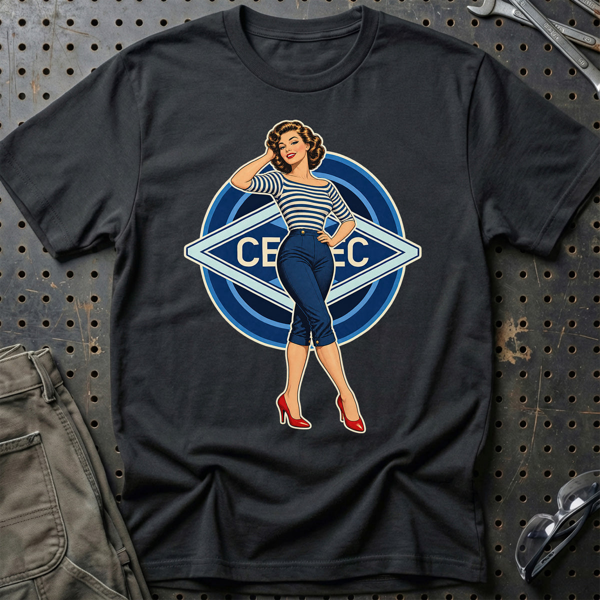 Cemec Retro Pinup T-Shirt – Sort