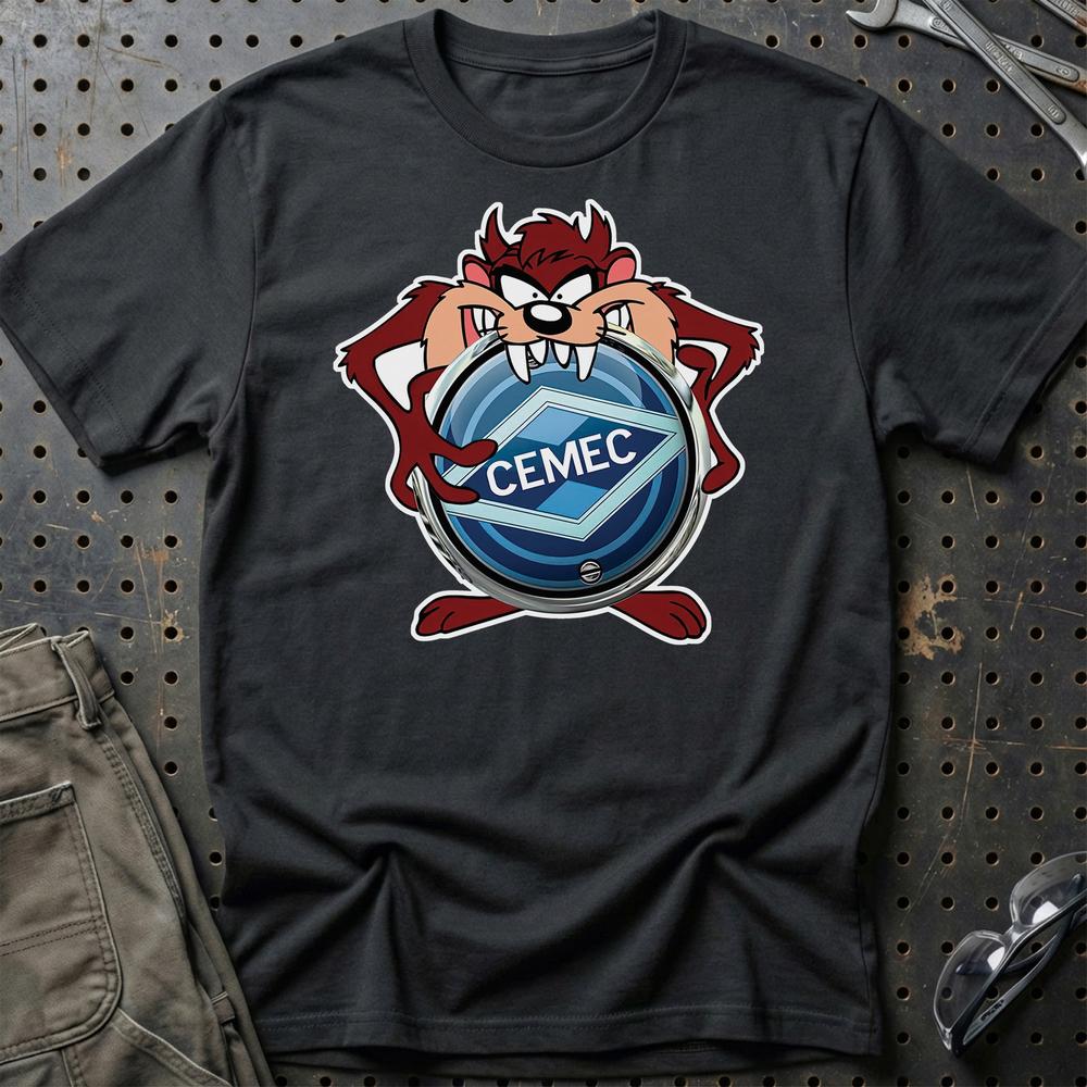 Cemec TAZ T-Shirt-Beklædning-Cemec-Sort-S-Garage Culture Shop- garage - man cave - merchandise