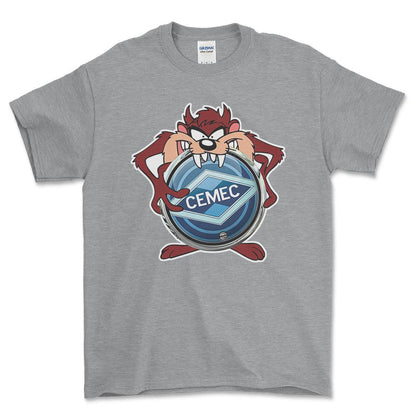 Cemec TAZ Unisex T-Shirt , Bomuld-Beklædning-Cemec-Grå Sport-S-Forside-Garage Culture Shop- garage - man cave - merchandise