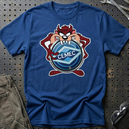 Cemec TAZ Unisex T-Shirt , Bomuld-Beklædning-Cemec-Blå Royal-S-Garage Culture Shop- garage - man cave - merchandise