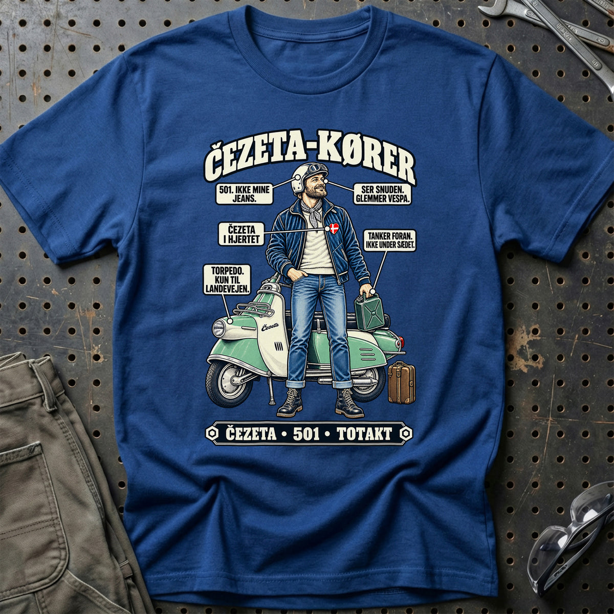 
Čezeta-Kører T-Shirt – Blå Royal