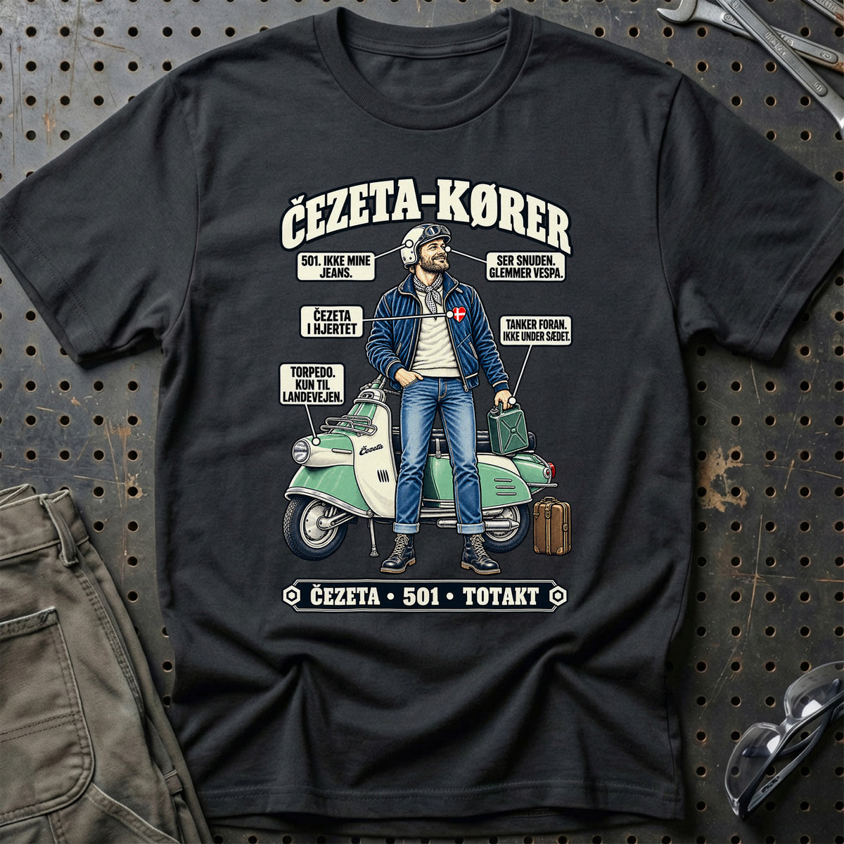 
Čezeta-Kører T-Shirt – Sort