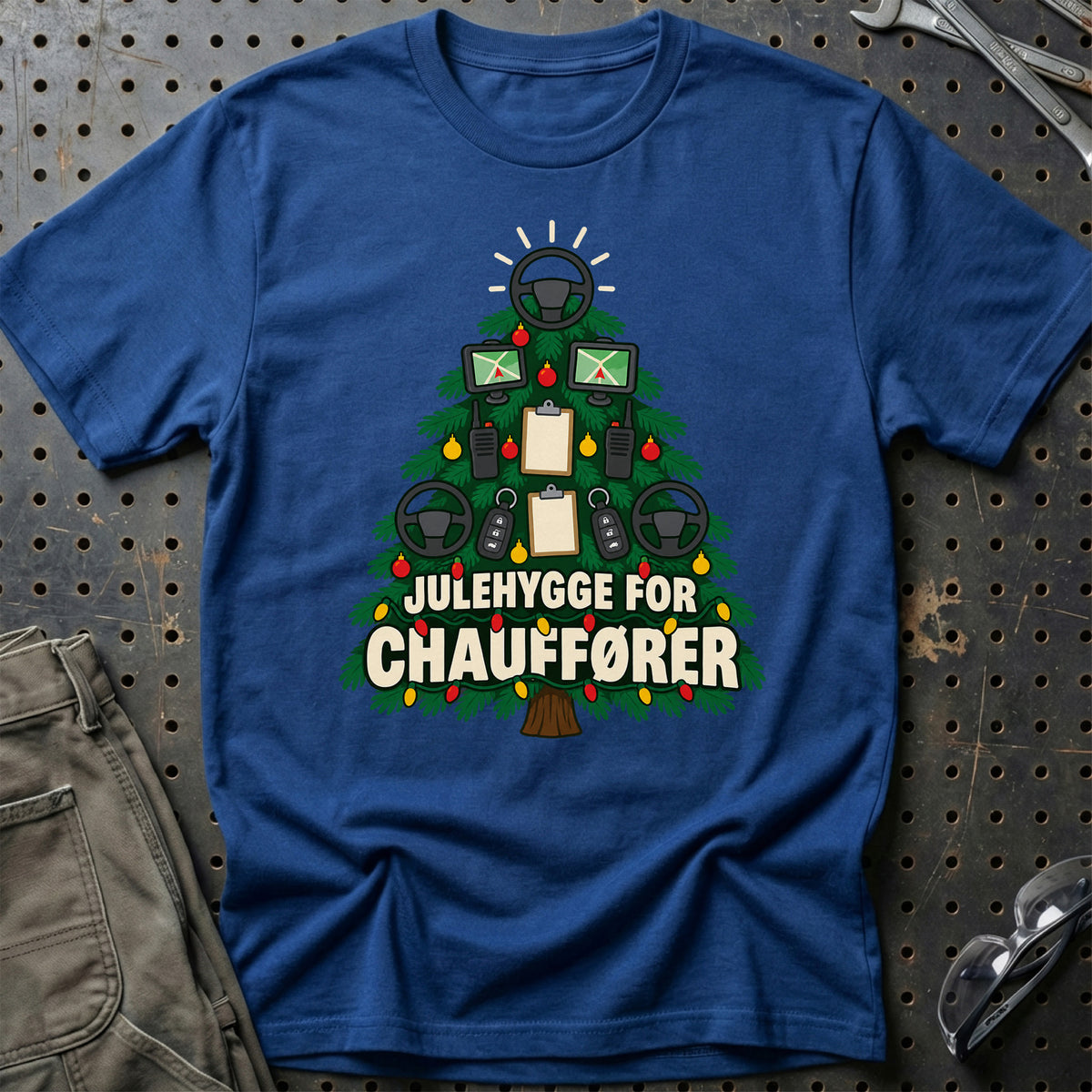 
Chauffør – Julehygge – Unisex T-Shirt – Blå Royal