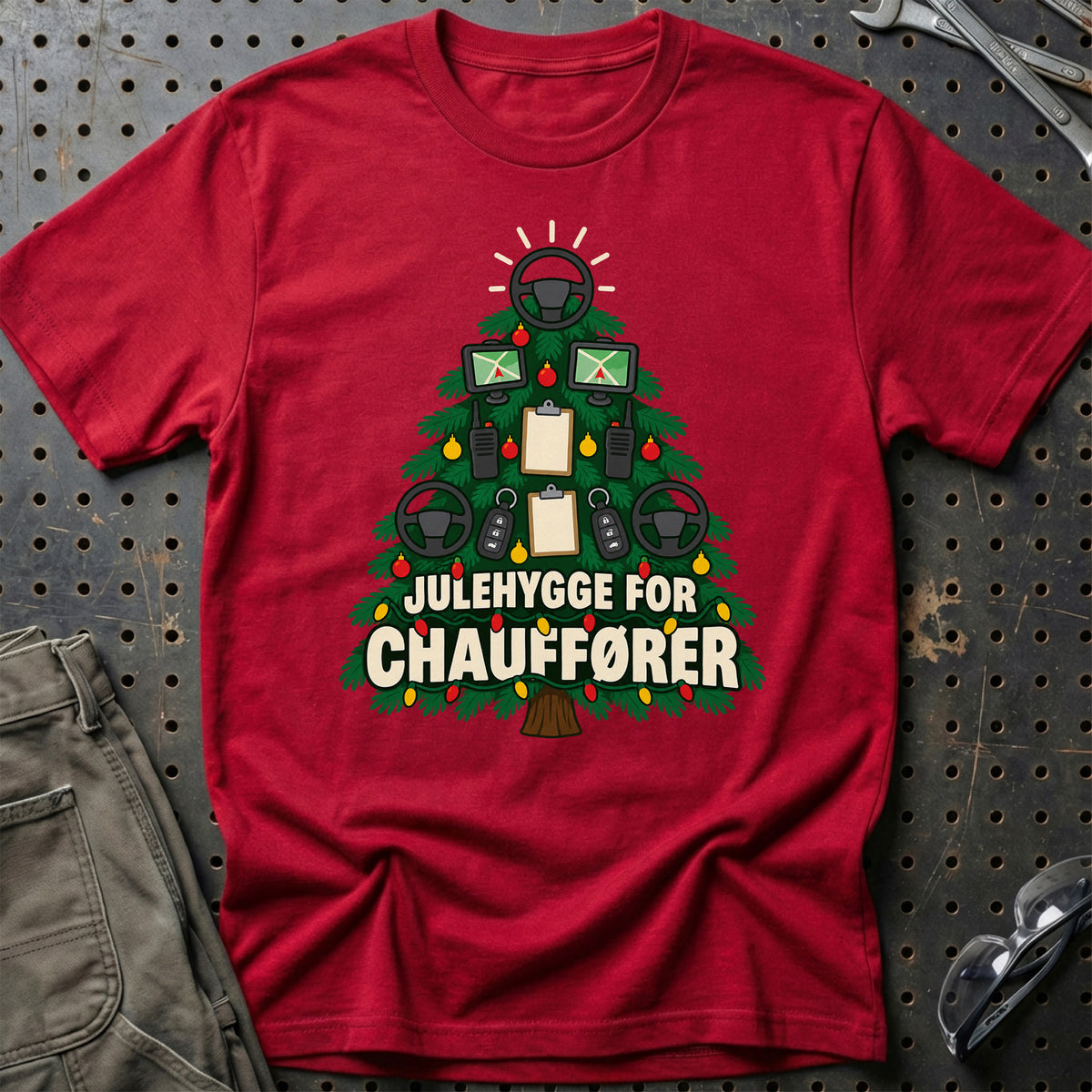 
Chauffør – Julehygge – Unisex T-Shirt – Rød