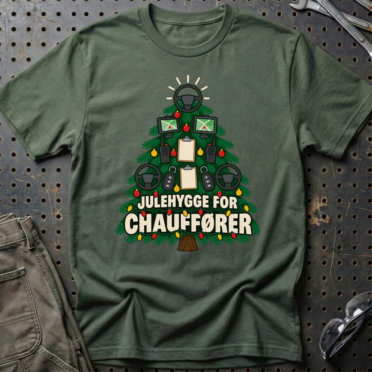 
Chauffør – Julehygge – Unisex T-Shirt – Grøn Militær