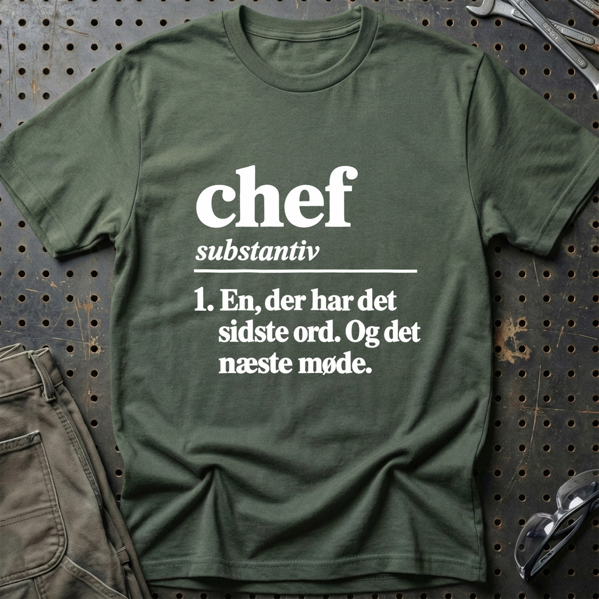 
Chef – Definition T-Shirt – Grøn Militær