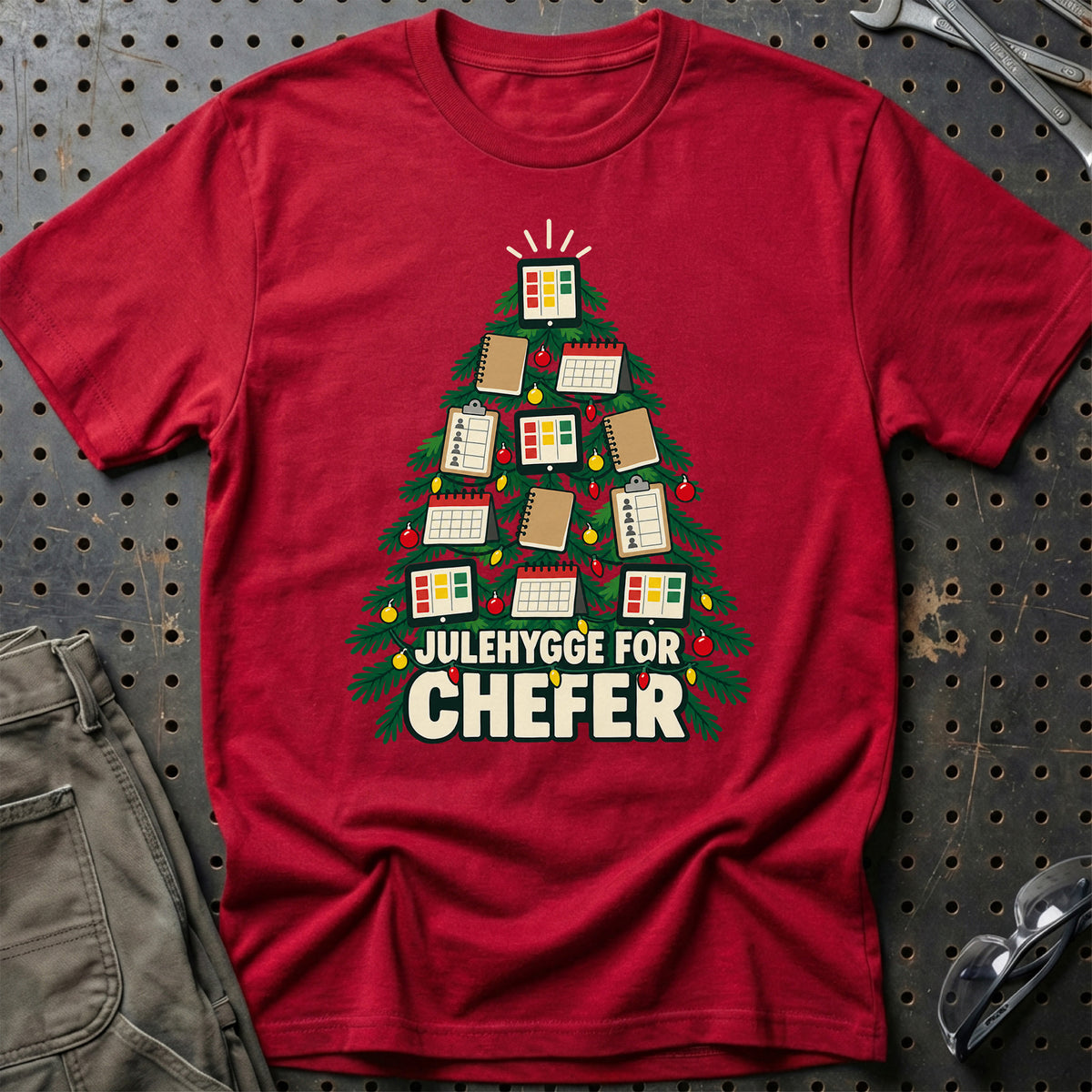 
Chef – Julehygge – Unisex T-Shirt – Rød