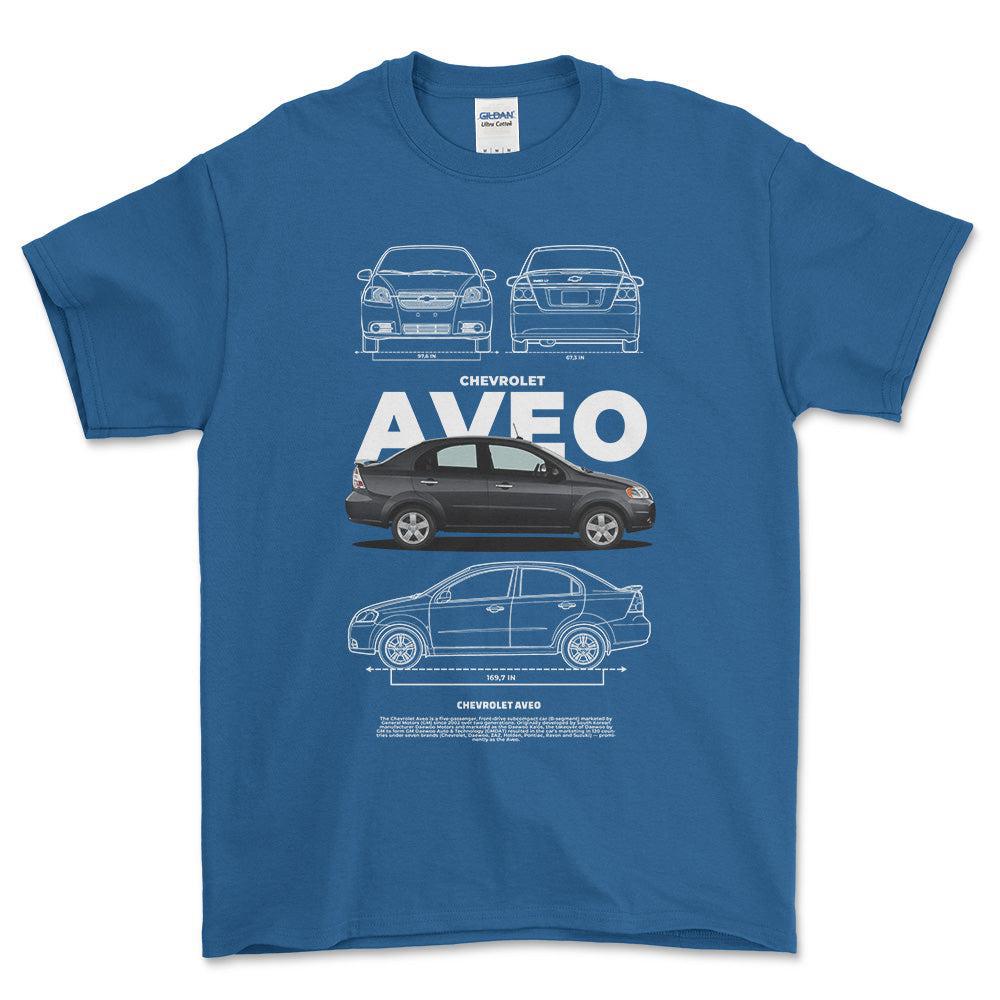 Chevrolet Aveo - Unisex T-Shirt , Bomuld-Beklædning-Chevrolet-Blå Royal-S-Garage Culture Shop- garage - man cave - merchandise