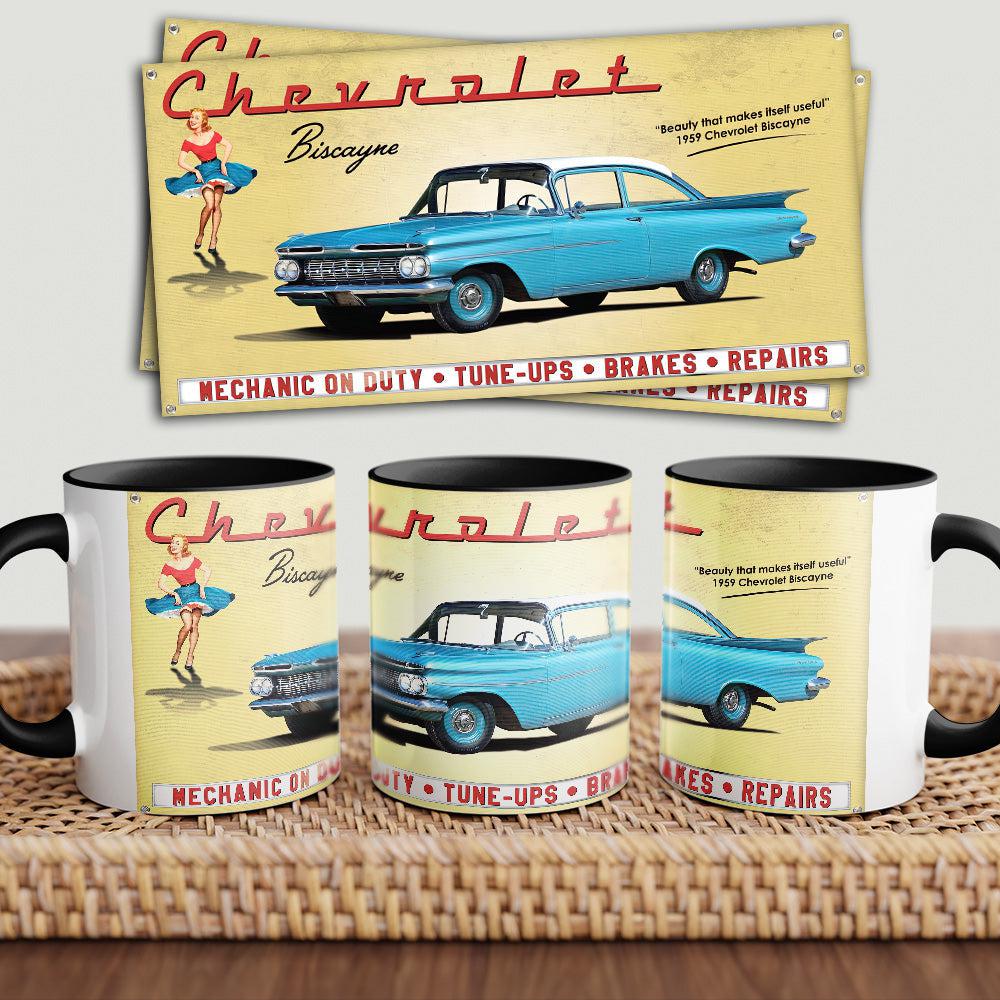 Chevrolet Bell Air "To Toner" Vintage Keramisk Krus-Krus-Chevrolet-Garage Culture Shop- garage - man cave - merchandise