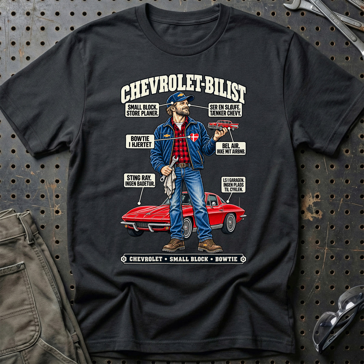 
Chevrolet-Bilist T-Shirt – Sort