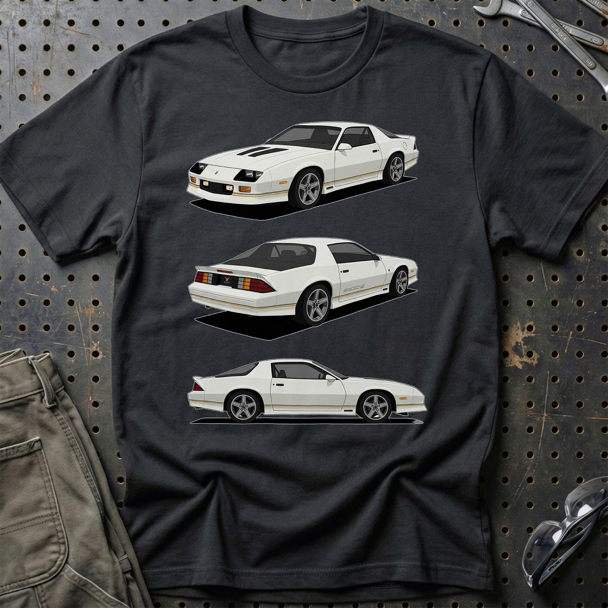 
Chevrolet Camaro 3 gen IROC-Z Unisex T-Shirt – Sort – print foran