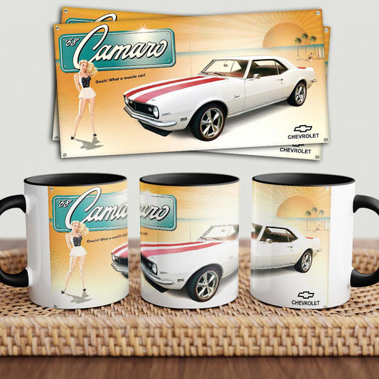 Chevrolet Camaro 68 "To Toner" Vintage Keramisk Krus-Krus-Chevrolet-Garage Culture Shop- garage - man cave - merchandise