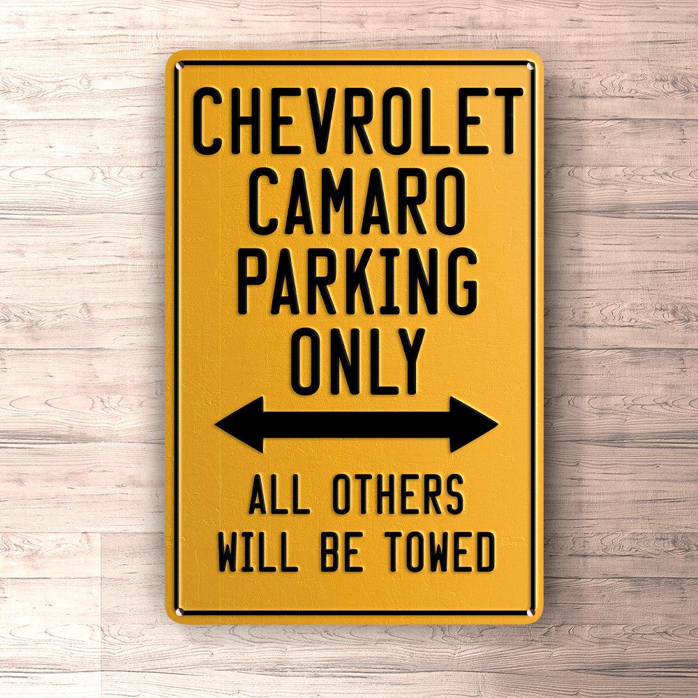 Chevrolet Camaro Parking Only Skilte, Musemåtte, Dørmåtte , Plakat-Parking skilte-Chevrolet-Garage Culture Shop- garage - man cave - merchandise