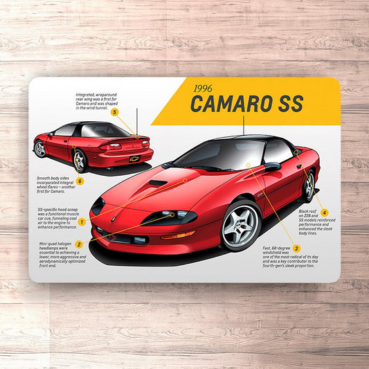 Chevrolet Camaro Ss 1996 Skilte, Musemåtte, Dørmåtte , Plakat-Skilte-Chevrolet-Garage Culture Shop- garage - man cave - merchandise