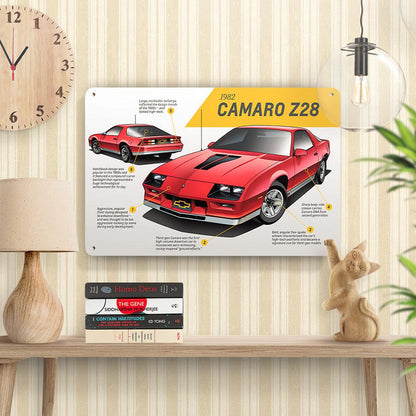 Chevrolet Camaro Z28 1982 Skilte, Musemåtte, Dørmåtte , Plakat-Skilte-Chevrolet-Garage Culture Shop- garage - man cave - merchandise
