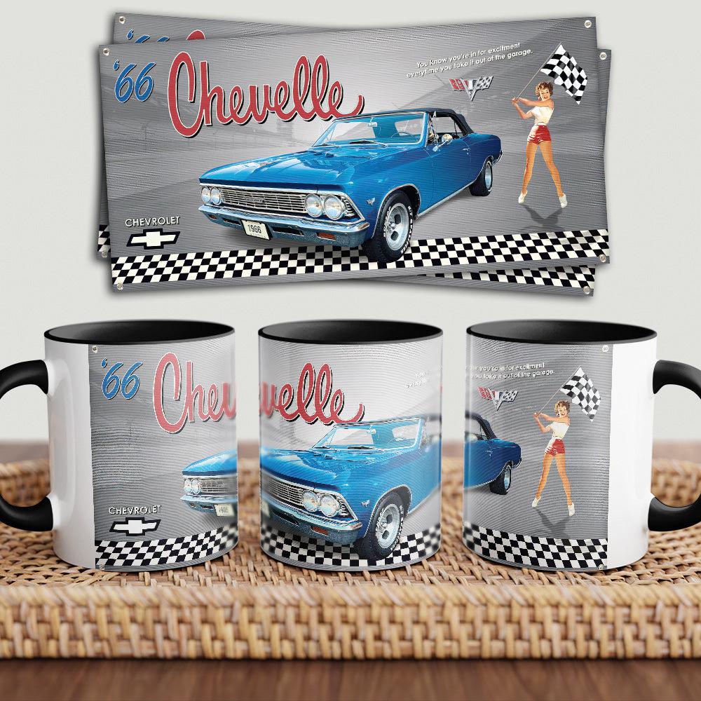 Chevrolet Chevelle 66 "To Toner" Vintage Keramisk Krus-Krus-Chevrolet-Garage Culture Shop- garage - man cave - merchandise