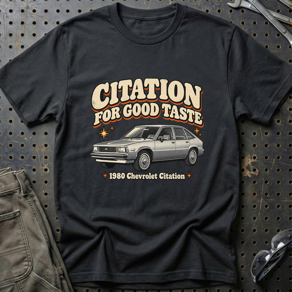 
Chevrolet Citation 1980 – Citation for Good Taste T-Shirt – Sort