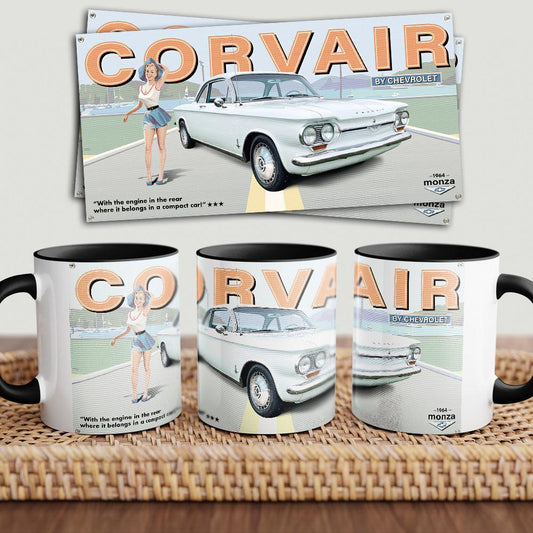 Chevrolet Corvair "To Toner" Vintage Keramisk Krus-Krus-Chevrolet-Garage Culture Shop- garage - man cave - merchandise