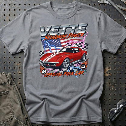 Chevrolet Corvette C3 Stingray - Unisex T-Shirt-Beklædning-Chevrolet-Grå Sport-S-Garage Culture Shop- garage - man cave - merchandise