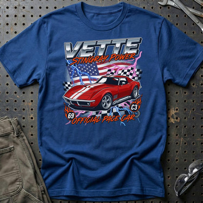 Chevrolet Corvette C3 Stingray - Unisex T-Shirt-Beklædning-Chevrolet-Blå Royal-S-Garage Culture Shop- garage - man cave - merchandise