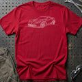 
Chevrolet Corvette C7 Z06 - One Line Style Unisex T-Shirt – Rød