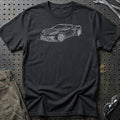 
Chevrolet Corvette C8 - One Line Style Unisex T-Shirt – Sort