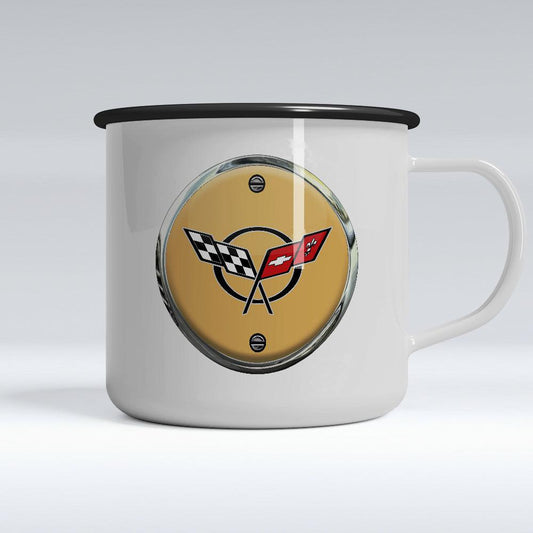 Chevrolet Corvette Emaljekrus-Krus-Chevrolet-Garage Culture Shop- garage - man cave - merchandise