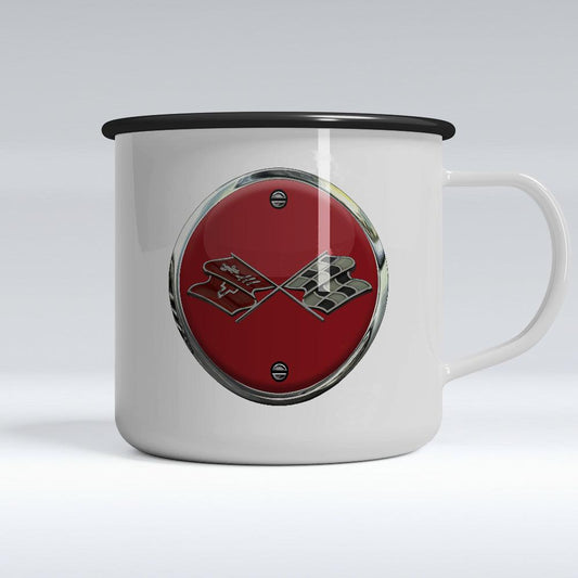 Chevrolet Corvette Emaljekrus-Krus-Chevrolet-Garage Culture Shop- garage - man cave - merchandise