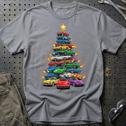 Chevrolet Corvette Juletræ Christmas Tree - Unisex T-Shirt-Beklædning-Chevrolet-Grå Sport-S-Garage Culture Shop- garage - man cave - merchandise
