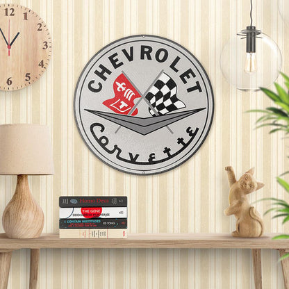 Chevrolet Corvette ,Runde Skilte , Musemåtte Rundt , Kop Underlag, Underlagssæt-Runde Skilte-Chevrolet-Garage Culture Shop- garage - man cave - merchandise
