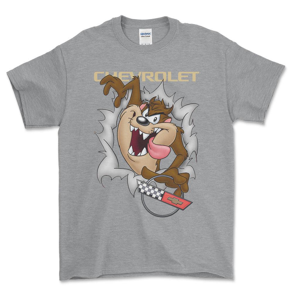 Chevrolet Corvette TAZ Unisex T-Shirt , Bomuld-Beklædning-Chevrolet-Grå Sport-S-Garage Culture Shop- garage - man cave - merchandise