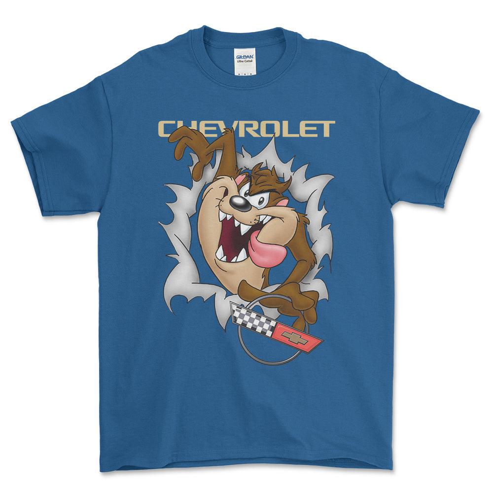 Chevrolet Corvette TAZ Unisex T-Shirt , Bomuld-Beklædning-Chevrolet-Blå Royal-S-Garage Culture Shop- garage - man cave - merchandise
