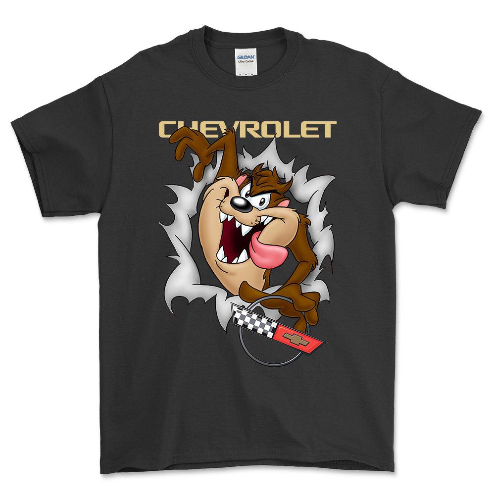 Chevrolet Corvette TAZ Unisex T-Shirt , Bomuld-Beklædning-Chevrolet-Sort-S-Garage Culture Shop- garage - man cave - merchandise