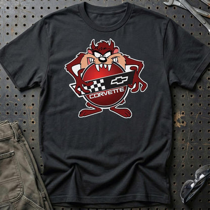 Chevrolet Corvette TAZ Unisex T-Shirt , Bomuld-Beklædning-Chevrolet-Sort-S-Garage Culture Shop- garage - man cave - merchandise