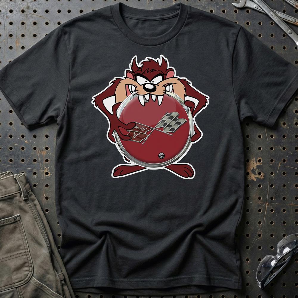 Chevrolet Corvette TAZ Unisex T-Shirt , Bomuld-Beklædning-Chevrolet-Sort-S-Garage Culture Shop- garage - man cave - merchandise