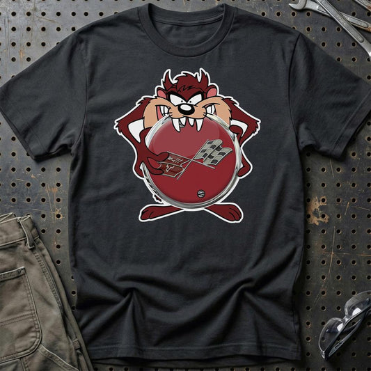 Chevrolet Corvette TAZ Unisex T-Shirt , Bomuld-Beklædning-Chevrolet-Sort-S-Garage Culture Shop- garage - man cave - merchandise