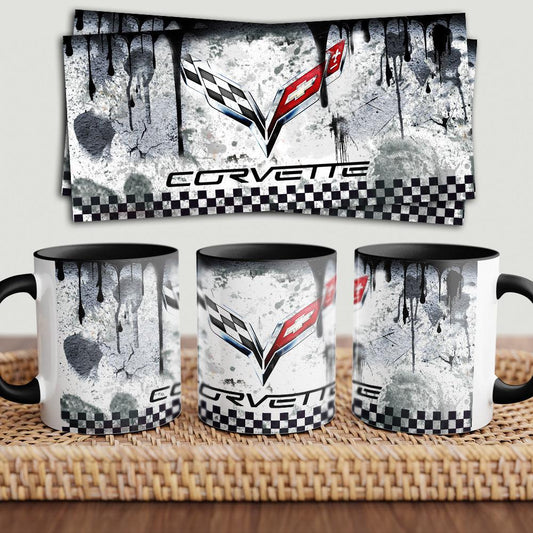 Chevrolet Corvette "To Toner" Vintage Keramisk Krus-Krus-Chevrolet-Garage Culture Shop- garage - man cave - merchandise