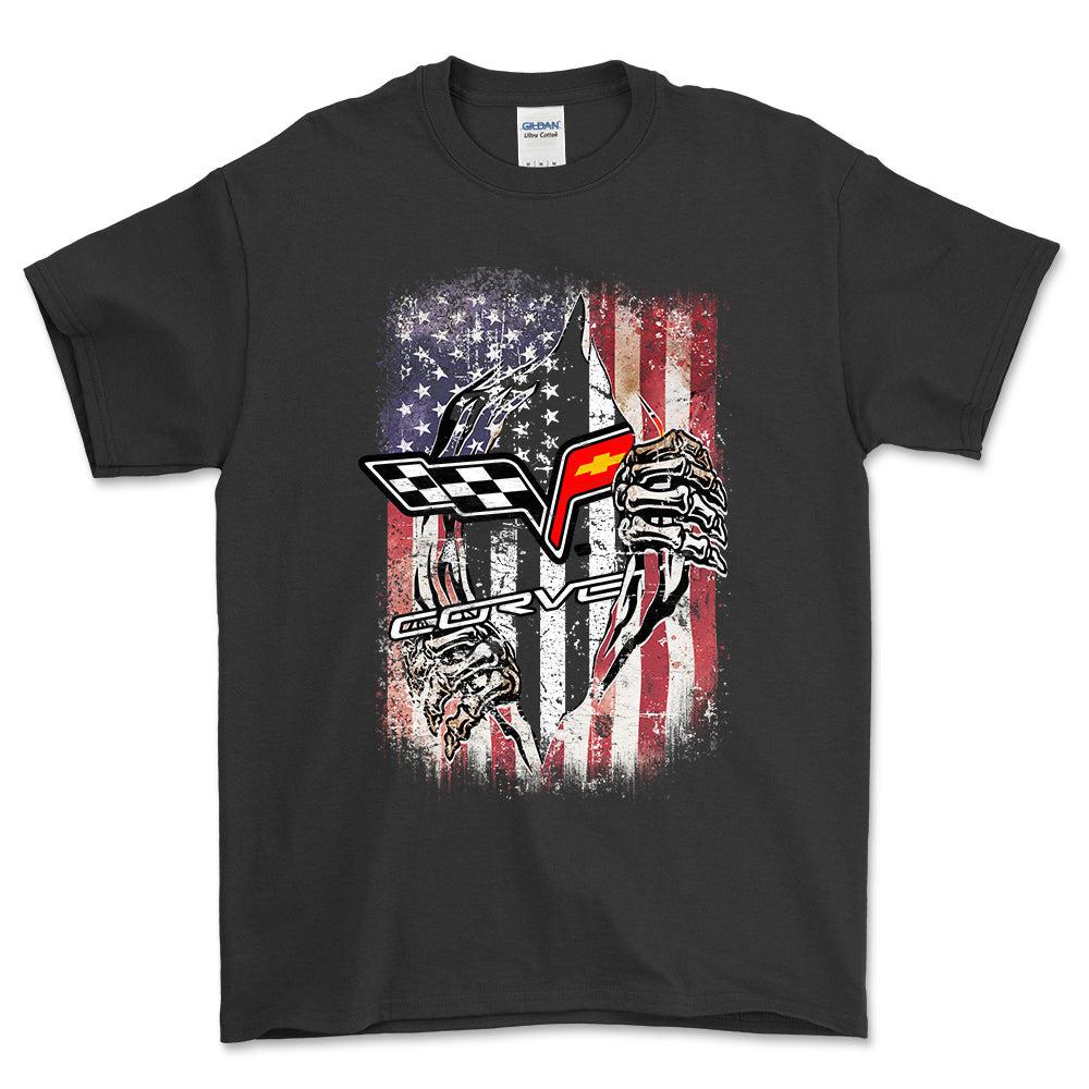 
Produktbillede af Chevrolet Corvette US Flag T-Shirt