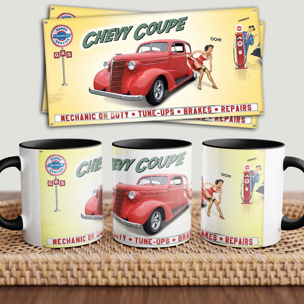 Chevrolet Coupe "To Toner" Vintage Keramisk Krus-Krus-Chevrolet-Garage Culture Shop- garage - man cave - merchandise