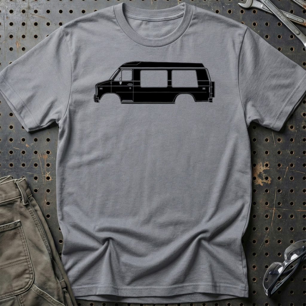 Chevrolet G20 Chevy Van Silhuet T-Shirt – Grå Sport
