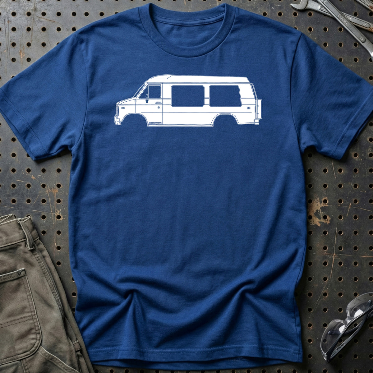 
Chevrolet G20 Chevy Van Silhuet T-Shirt – Blå Royal