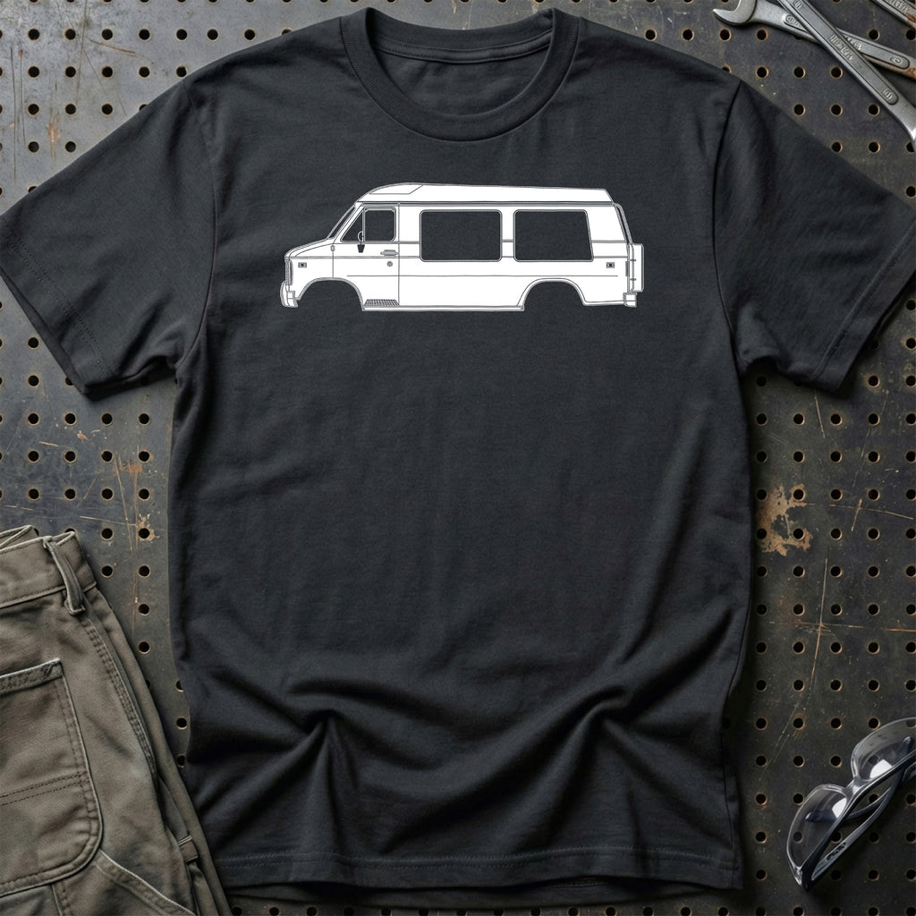 Chevrolet G20 Chevy Van Silhuet T-Shirt – Sort
