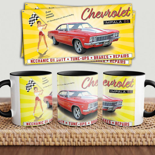 Chevrolet Impala SS "To Toner" Vintage Keramisk Krus-Krus-Chevrolet-Garage Culture Shop- garage - man cave - merchandise
