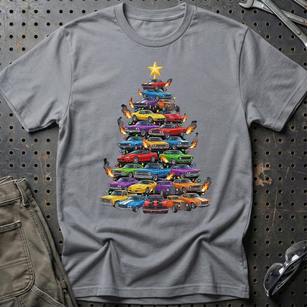 Chevrolet Juletræ Christmas Tree - Unisex T-Shirt-Beklædning-Chevrolet-Grå Sport-S-Garage Culture Shop- garage - man cave - merchandise