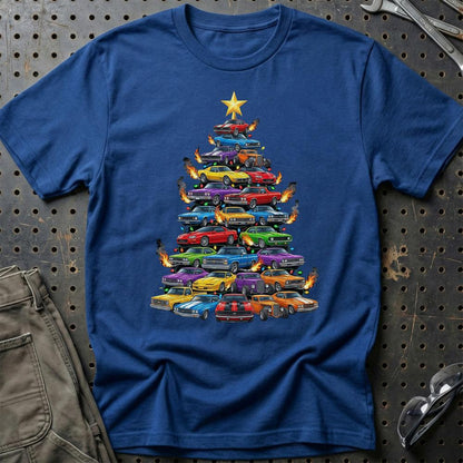 Chevrolet Juletræ Christmas Tree - Unisex T-Shirt-Beklædning-Chevrolet-Blå Royal-S-Garage Culture Shop- garage - man cave - merchandise